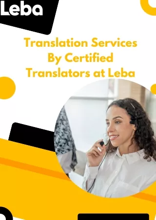 Translation Services By Certified Translators at Leba