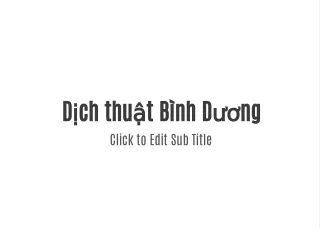 Dịch thuật Bình Dương