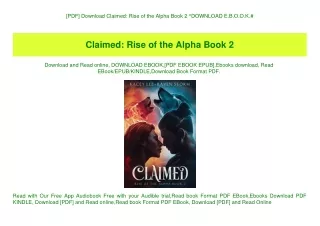 [PDF] Download Claimed Rise of the Alpha Book 2 ^DOWNLOAD E.B.O.O.K.#
