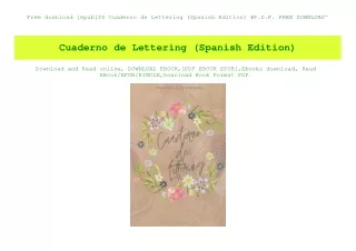 Free download [epub]$$ Cuaderno de Lettering (Spanish Edition) #P.D.F. FREE DOWNLOAD^