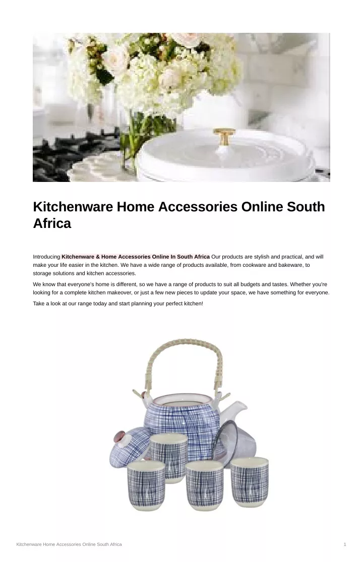 kitchenware home accessories online south africa