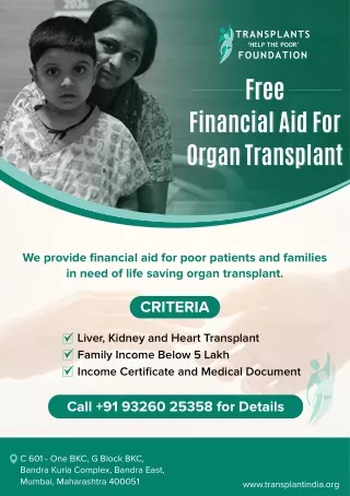 Transplant Leaflet - crowdfunding for organ transplant