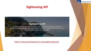 Sightseeing API