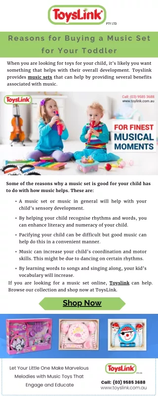 Reasons for Buying a Music Set for Your Toddler