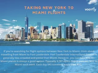 Taking New York to Miami Flights