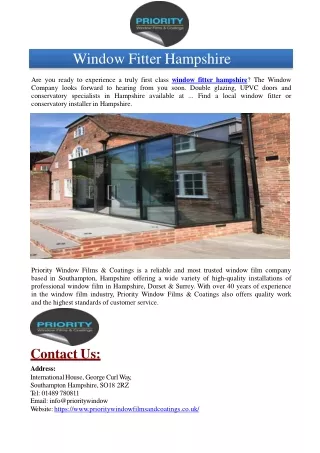 window fitter hampshire