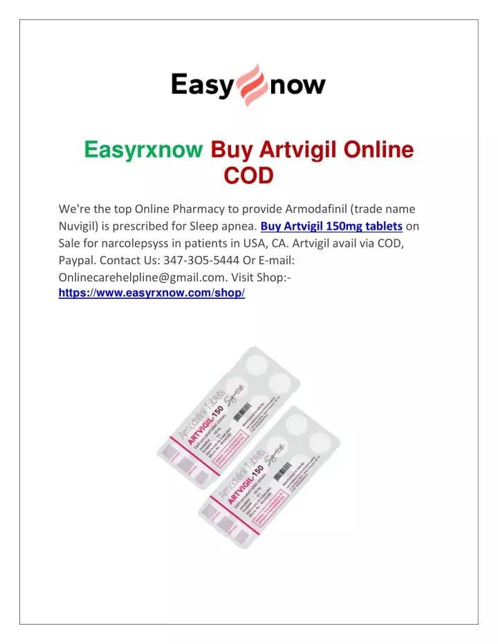 easyrxnow buy artvigil online cod