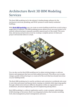 architecture revit 3d bim modeling services