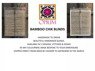 BAMBOO CHIK BLINDS