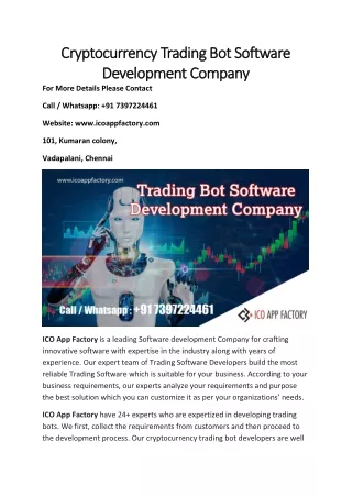 cryptocurrency trading bot software