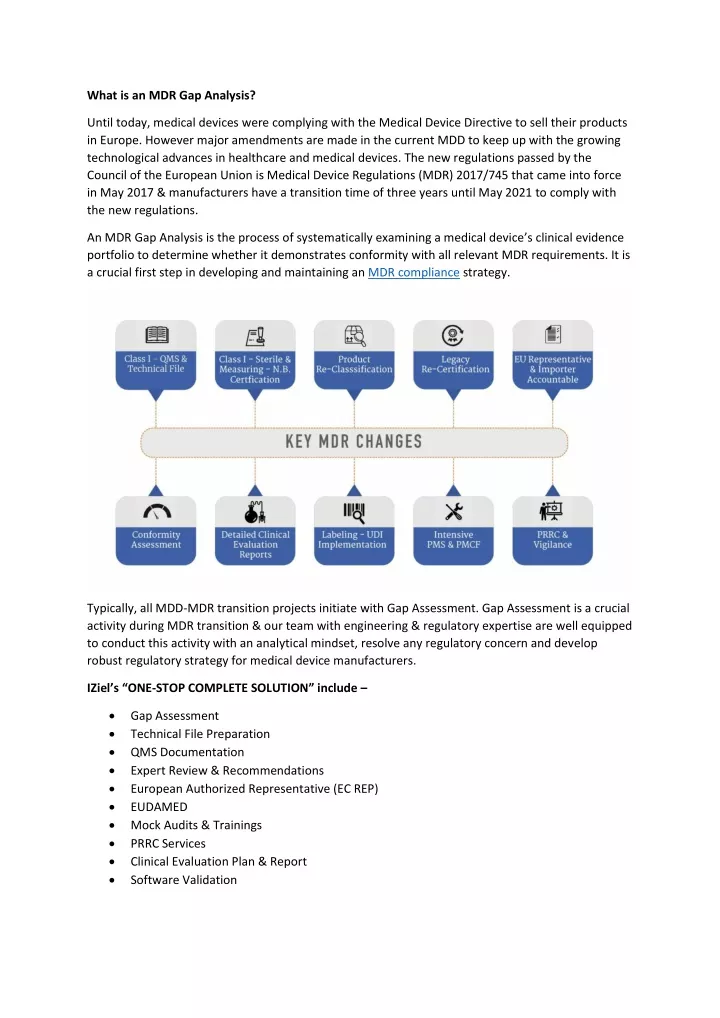 what is an mdr gap analysis