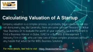 Calculating Valuation of A Startup