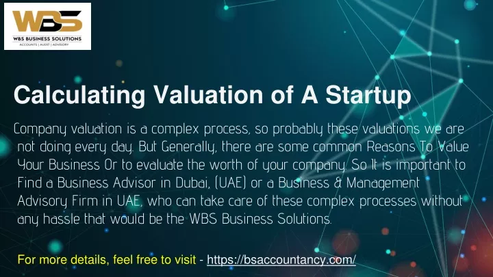 calculating valuation of a startup