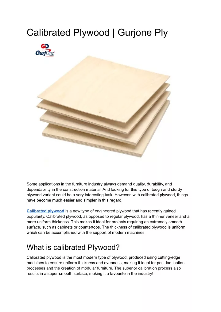 Ppt Calibrated Plywood Gurjone Ply Powerpoint Presentation Free