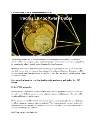 erp software for trade services businesses in uae