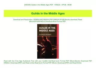 {EBOOK} Guilds in the Middle Ages PDF - KINDLE - EPUB - MOBI