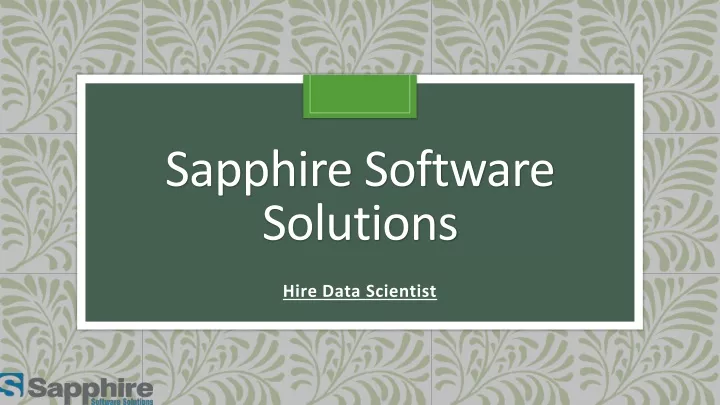 sapphire software solutions