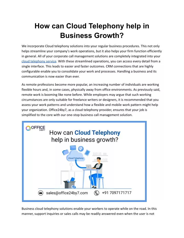 how can cloud telephony help in business growth