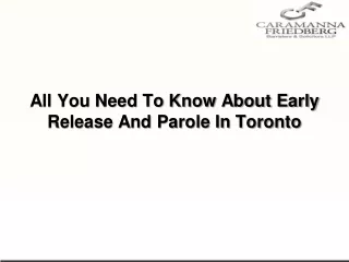 all you need to know about early release