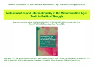 textbook metasemantics and intersectionality