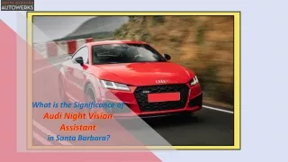 What is the Significance of Audi Night Vision Assistant in Santa Barbara