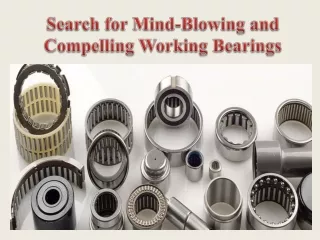 Search for Mind-Blowing and Compelling Working Bearings