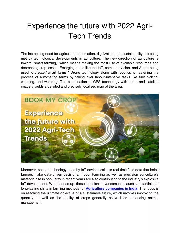 experience the future with 2022 agri tech trends