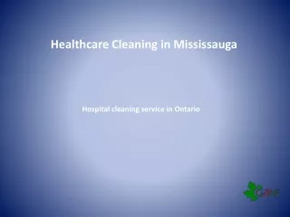 Healthcare Cleaning in Mississauga