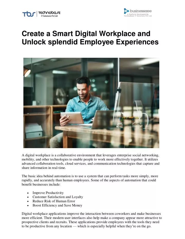 create a smart digital workplace and unlock