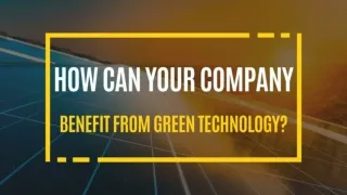 How can your company benefit from green technology - Zenergy Foundation