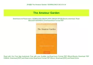 [Pdf]$$ The Amateur Garden ^DOWNLOAD E.B.O.O.K.#