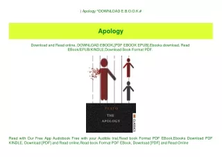 ^READ) Apology ^DOWNLOAD E.B.O.O.K.#