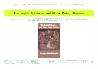 Download EBOoK@ The Light Princess and Other Fairy Stories EBOOK #pdf