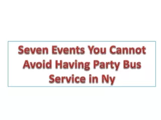 Best and Affordable Party Bus Service in Ny