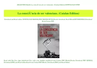 [READ PDF] Kindle La consciÃƒÂ¨ncia de ser valencians. (Catalan Edition) DOWNLOAD @PDF