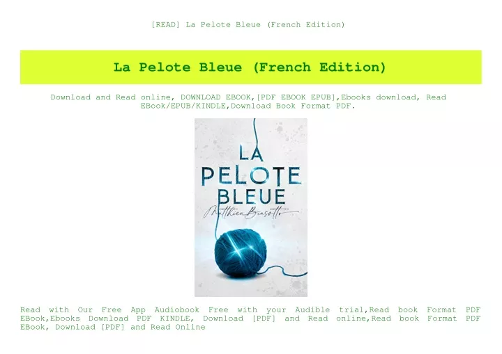 read la pelote bleue french edition