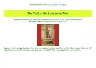DOWNLOAD FREE The Trail of the Lonesome Pine (DOWNLOAD E.B.O.O.K.^)