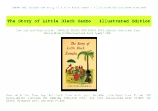 [READ PDF] Kindle The Story of Little Black Sambo  Illustrated Edition Free Download
