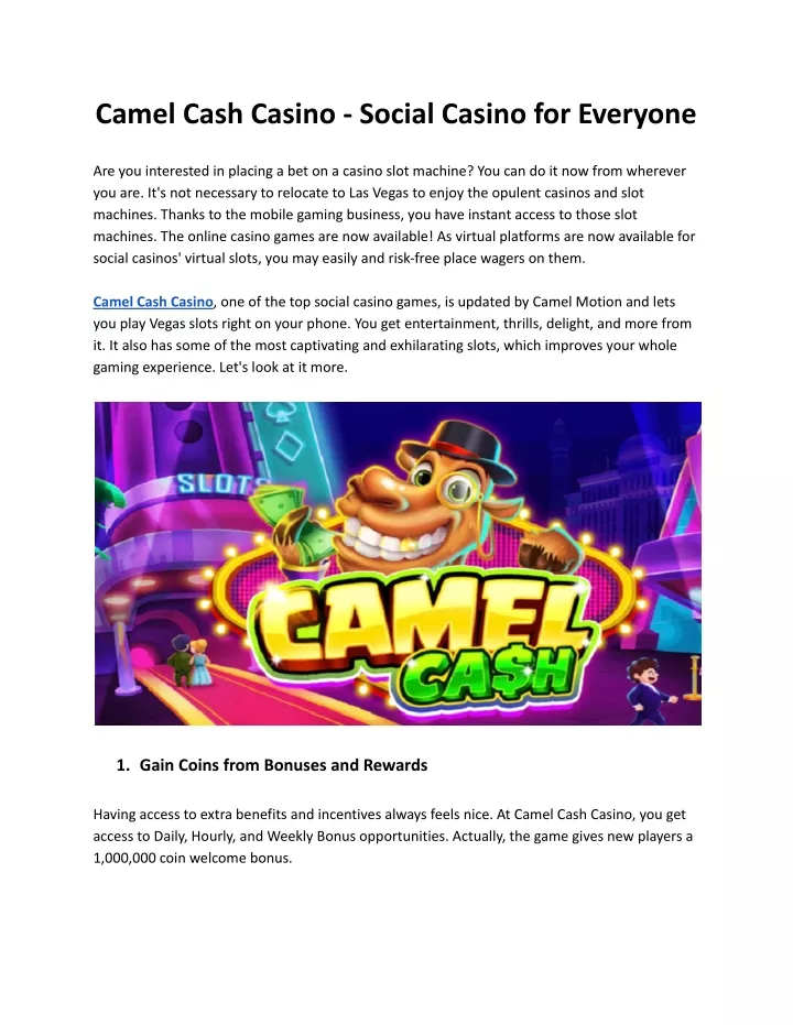 camel cash casino social casino for everyone