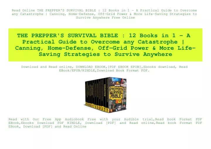 read online the prepper s survival bible 12 books