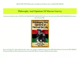 [READ PDF] EPUB Philosophy And Opinions Of Marcus Garvey READ PDF EBOOK