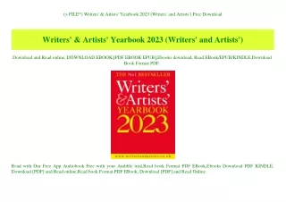 (P.D.F. FILE) Writers' & Artists' Yearbook 2023 (Writers' and Artists') Free Download