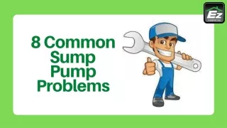 8 common sump pump problems