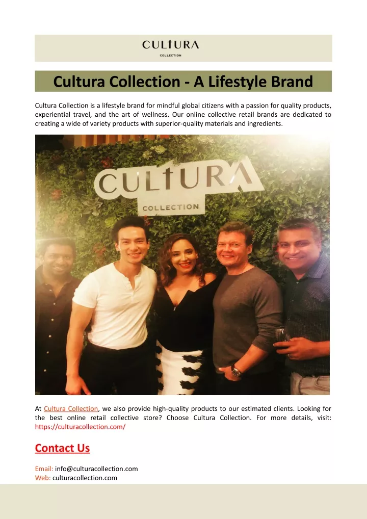 cultura collection a lifestyle brand
