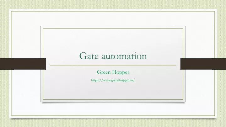 gate automation