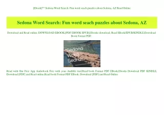 [Ebook]^^ Sedona Word Search Fun word seach puzzles about Sedona  AZ Read Online