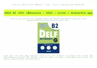 [R.E.A.D] DELF B2 100% rÃƒÂ©ussite - 2022 - Livre   didierfle.app [EBOOK PDF]