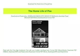 Download The Home Life of Poe pdf free