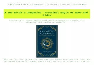 DOWNLOAD FREE A Sea Witch's Companion Practical magic of moon and tides EBOOK #pdf