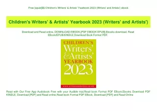 Free [epub]$$ Children's Writers' & Artists' Yearbook 2023 (Writers' and Artists') ebook